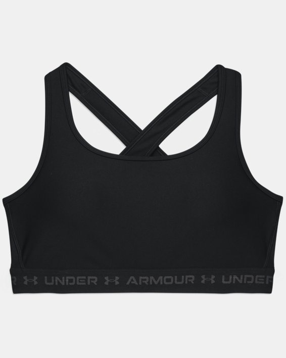 Brassière de sport Armour® Mid Crossback pour femme, Black, pdpMainDesktop image number 2